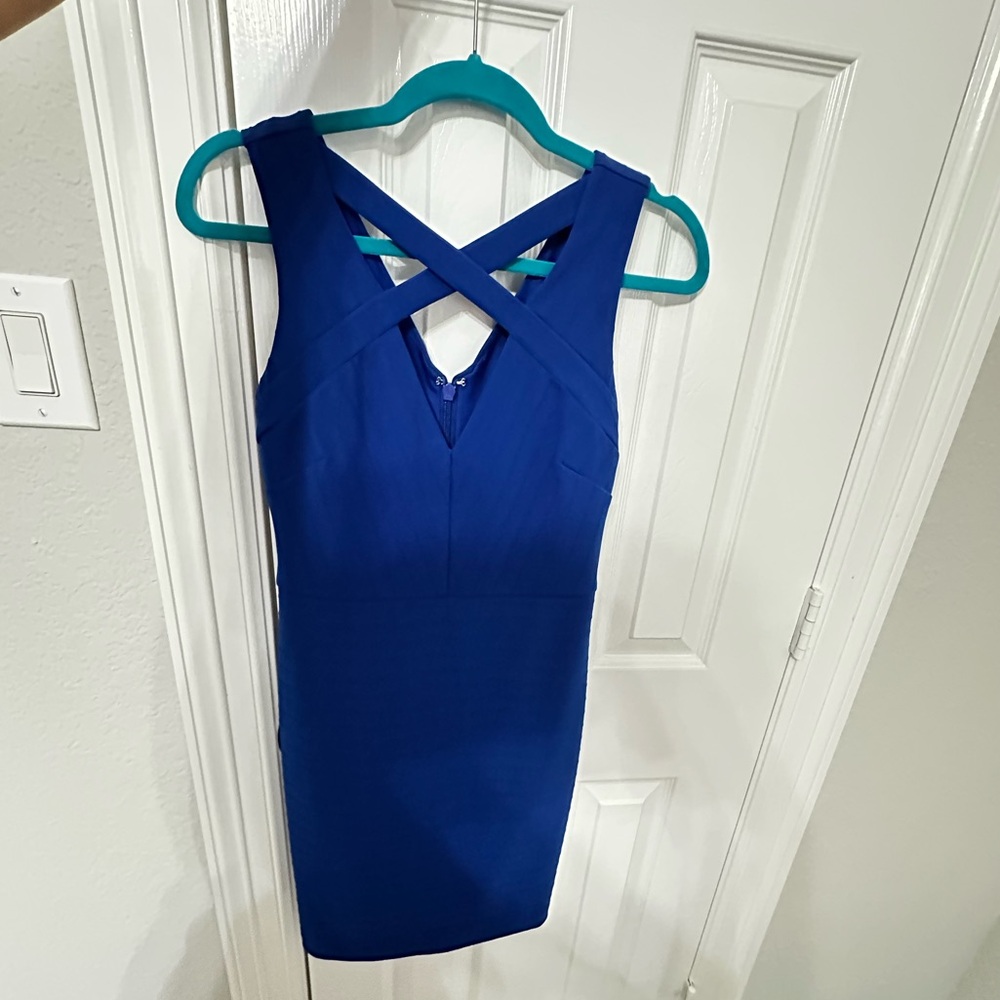 Blue Bodycon Cocktail Dress | S